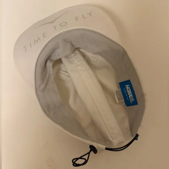 Hoka One One Summer Mile Club Time To Fly Running Cap - White - Picture 3 of 3
